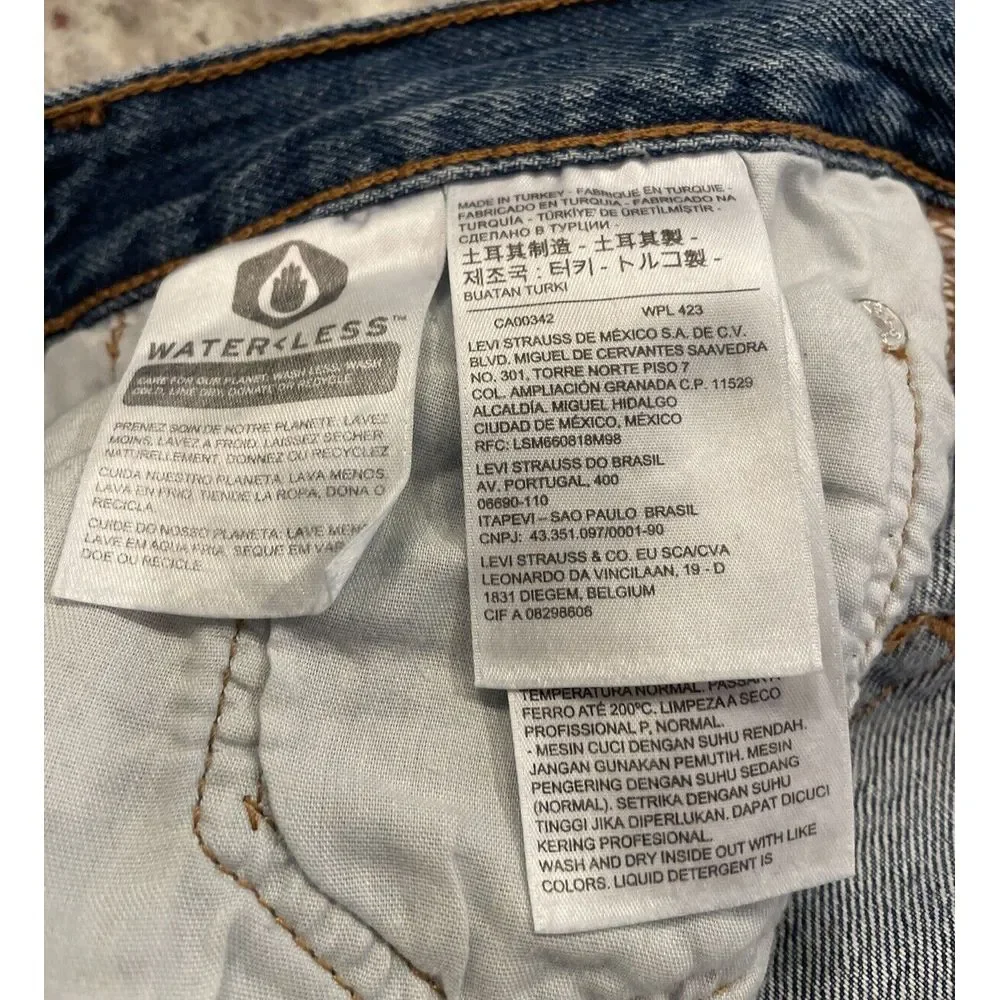 Levi's 501 Premium Original Fit‎ PATCHWORK Men's Jeans 33x30 Medium Wash Vintage